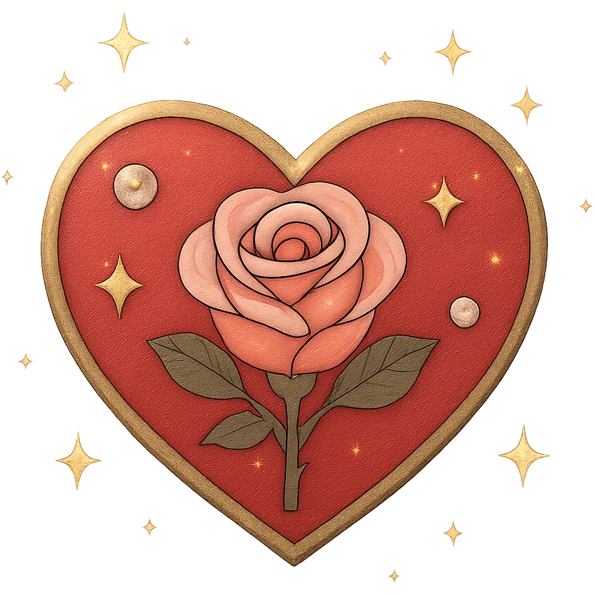 Make the single heart red, pastel red enamel, sparkling gems, surrounded by tiny stars, soft glowing effect, tiny size, with no background, general style. emoji