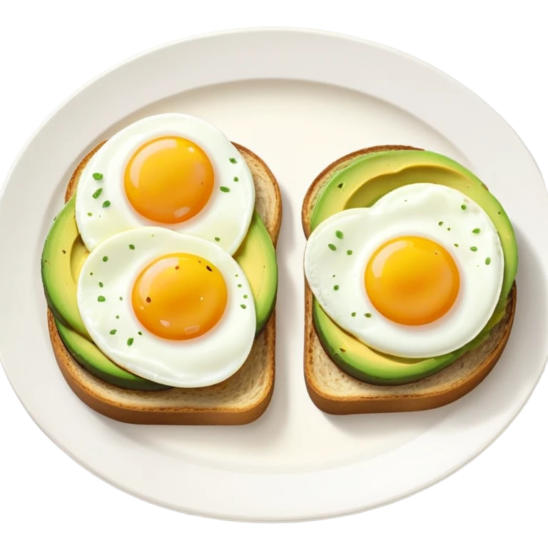 Eggs and avocado toast  emoji