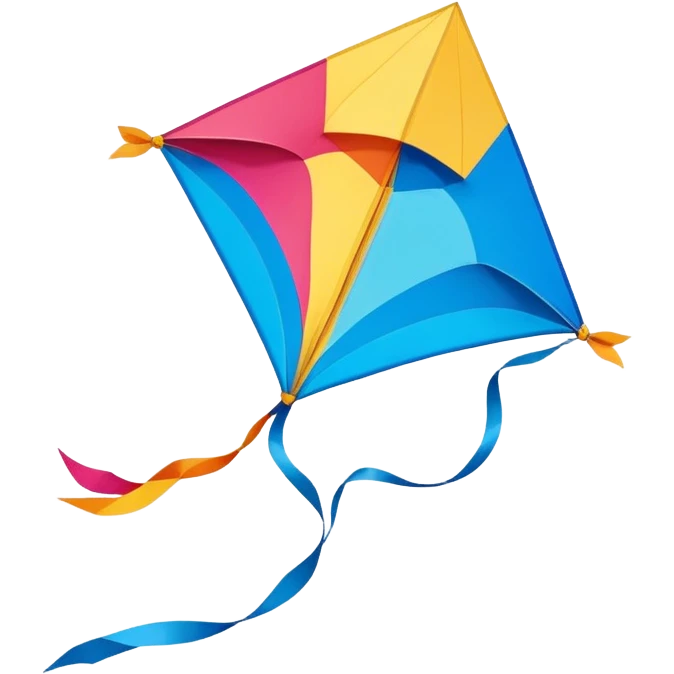 single kite flying in the sky emoji