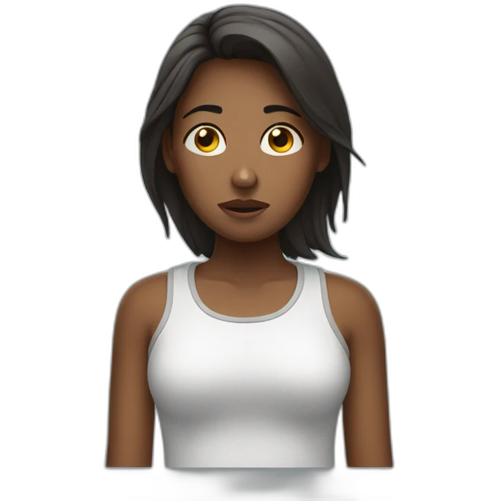 out of breath or tired girl emoji