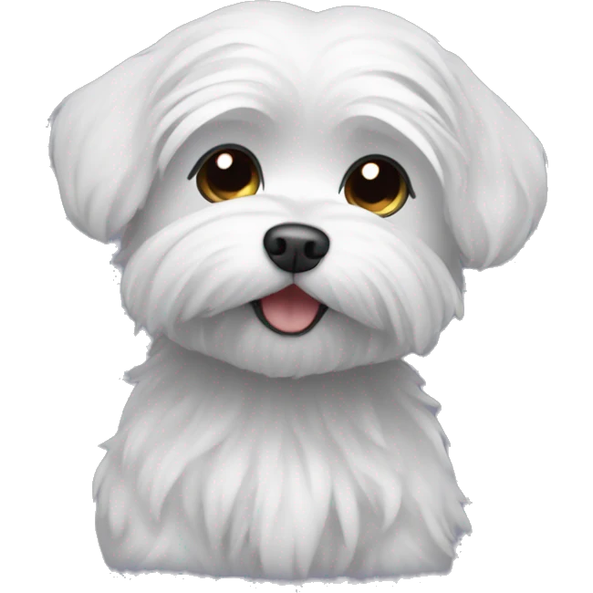 hugs black maltese dog  emoji