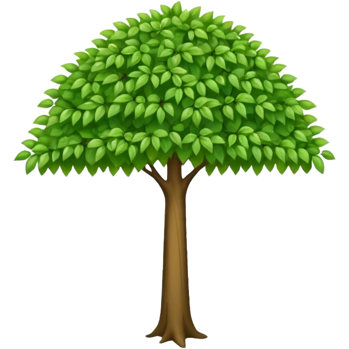 a long tree with a small canopy emoji