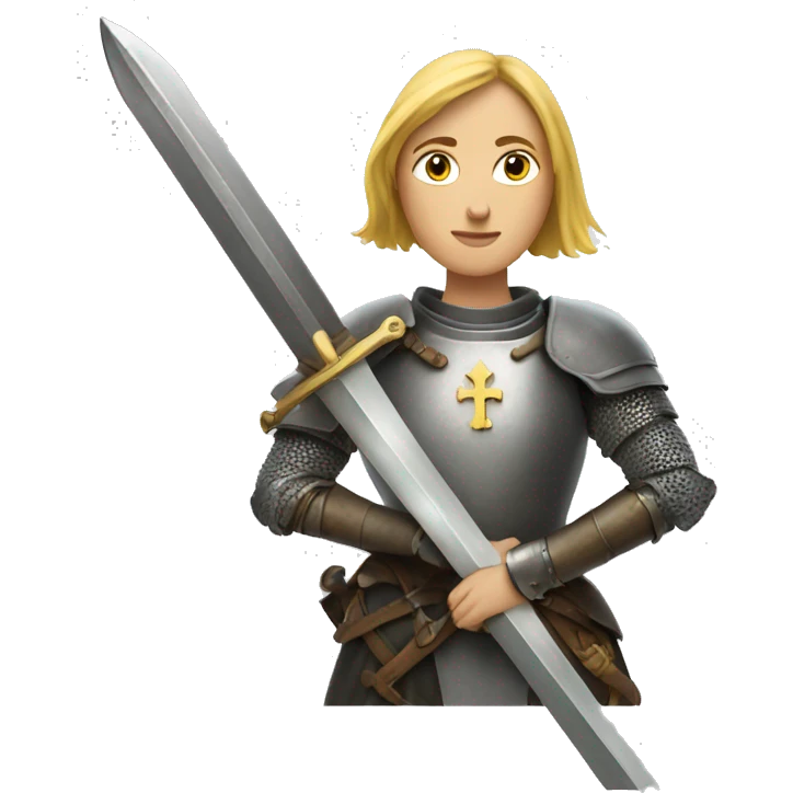 Joan of arc with sword emoji