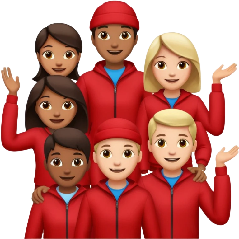 Red group peoples  emoji
