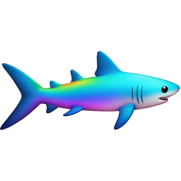 Rainbow shark emoji