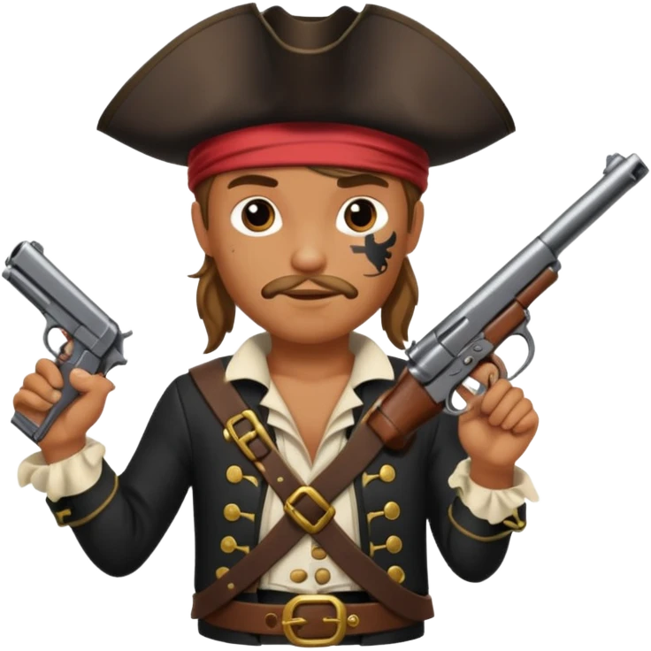 Pirate with gun  emoji