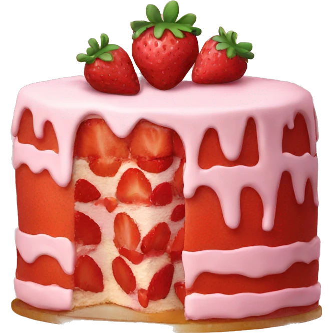 Strawberry cake emoji