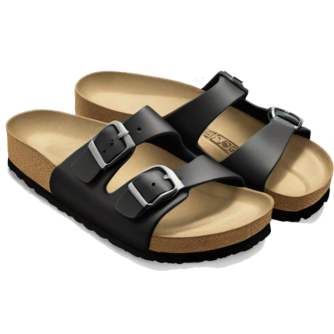 two Birkenstock boston clogs emoji