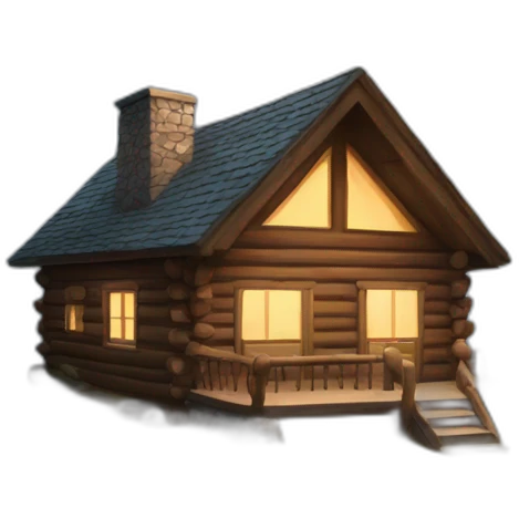cabin in the mountains emoji