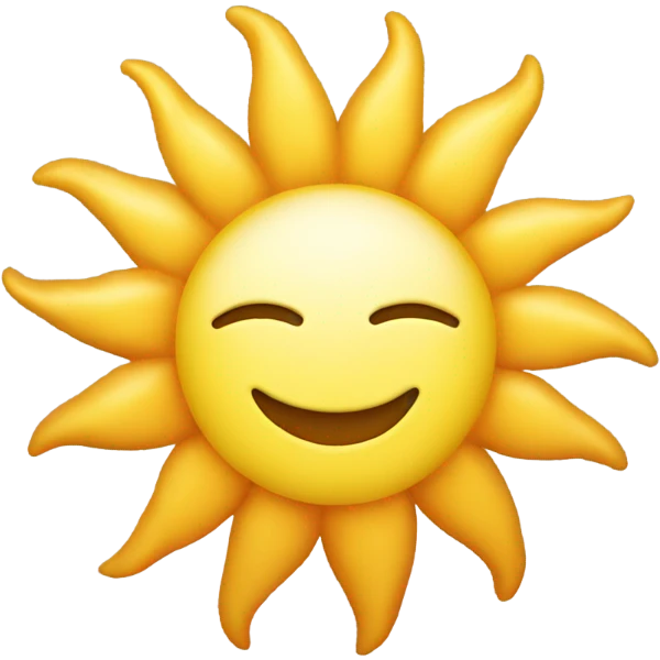 Sun wearing a coat emoji