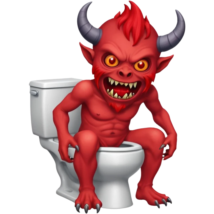 a monster demon coming out of the toilet emoji