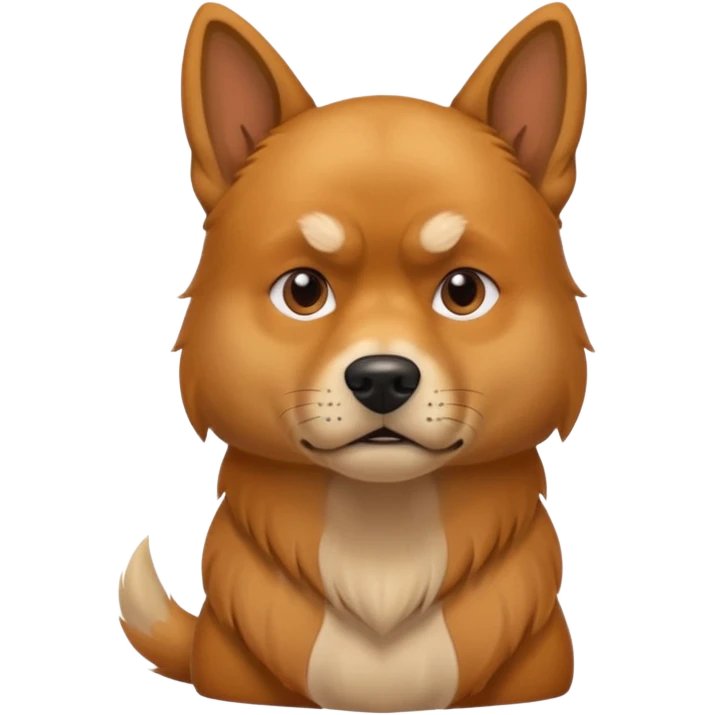 Dog pooping super hard emoji