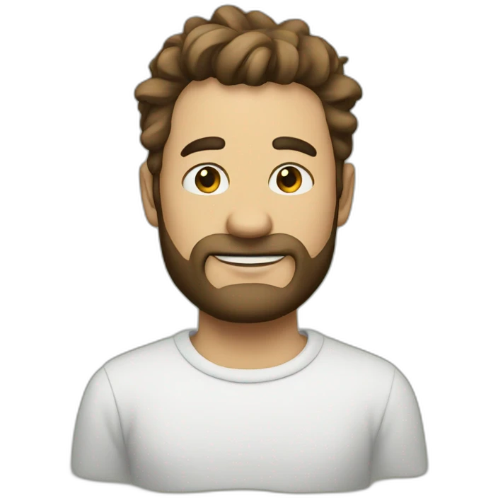 man drawing pines emoji