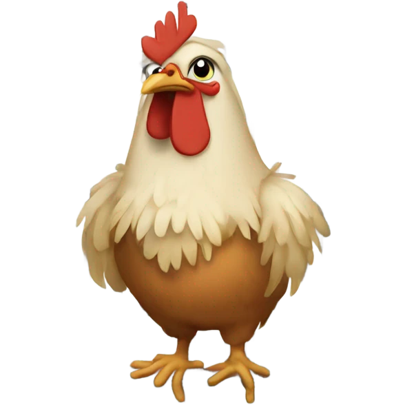A sad chicken in jail emoji