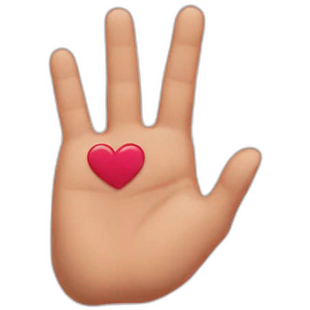 gen z finger heart emoji