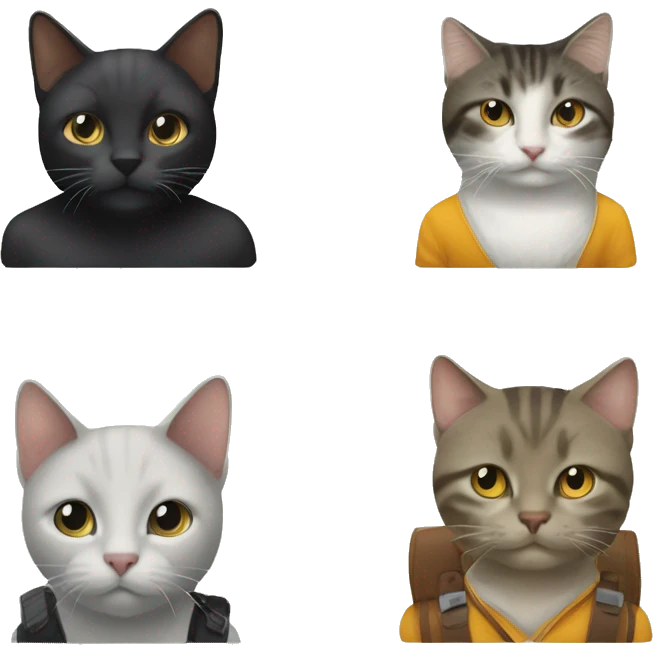 Caricabatteria collegato a un gatto emoji