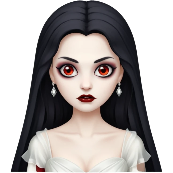 Vampire bride, tradition of vampire, Evil look. emoji