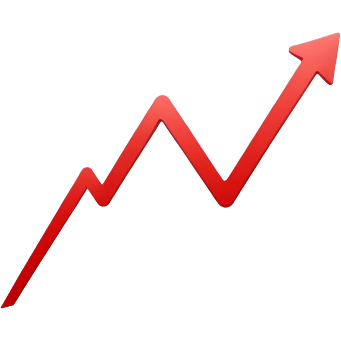 decreasing chart line red emoji