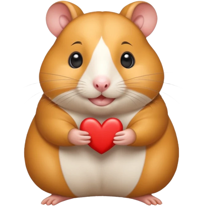 happy love hamster emoji