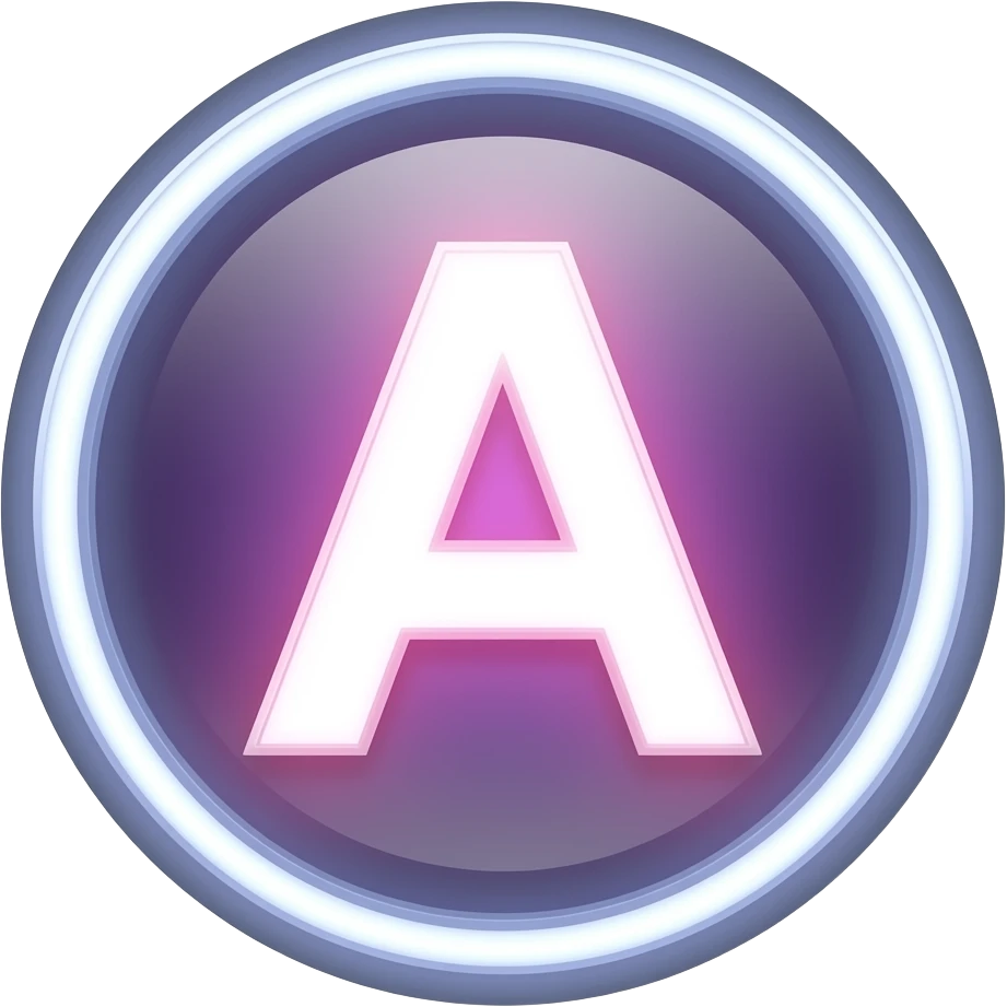 letter TA in circle with bright color emoji