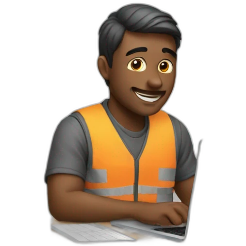 A man working in laptop emoji