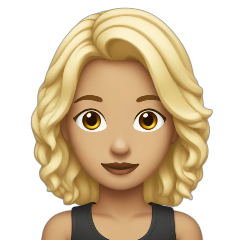 Rubia con perro negro emoji