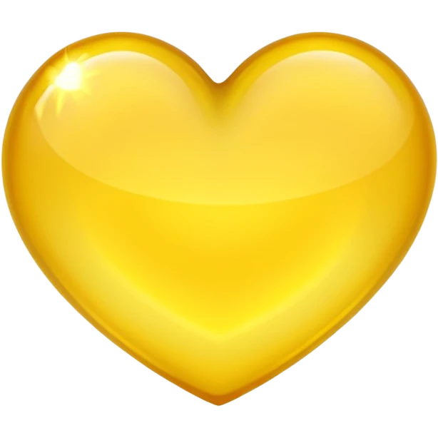 yellow heart with transparent center emoji