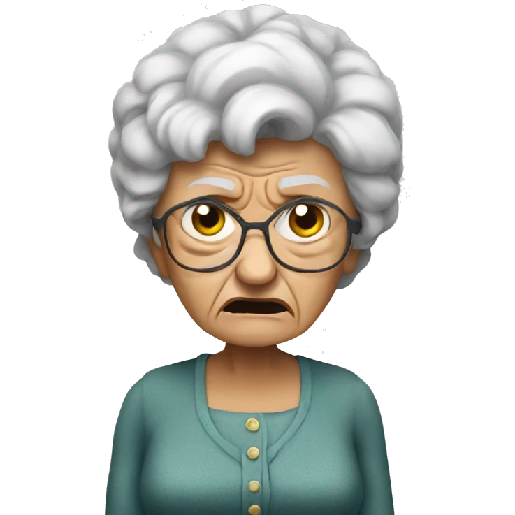 Angry granny emoji