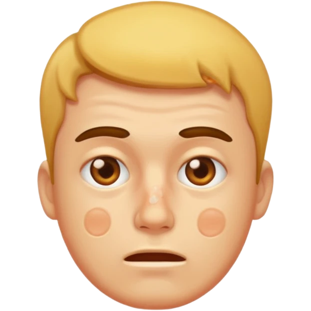 man with lots of acne face emoji