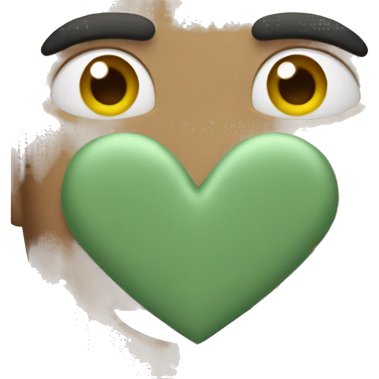 Sage green heart emoji