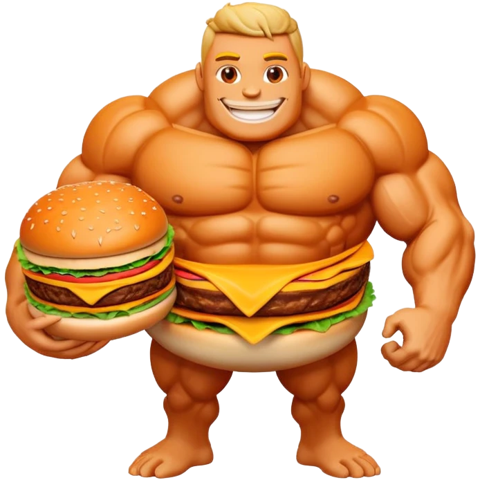 The ultimate Titan mascot for a fast food restaurant emoji