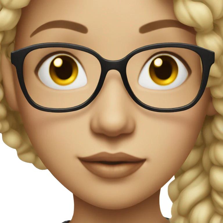 Girl heart shaped glasses  emoji