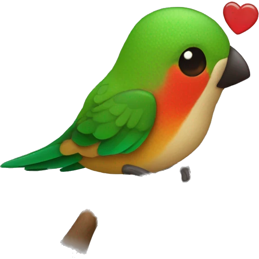 emoji de un colibrí con dos enamorados emoji