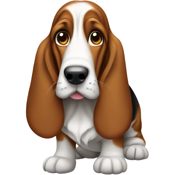 Cute basset hound emoji