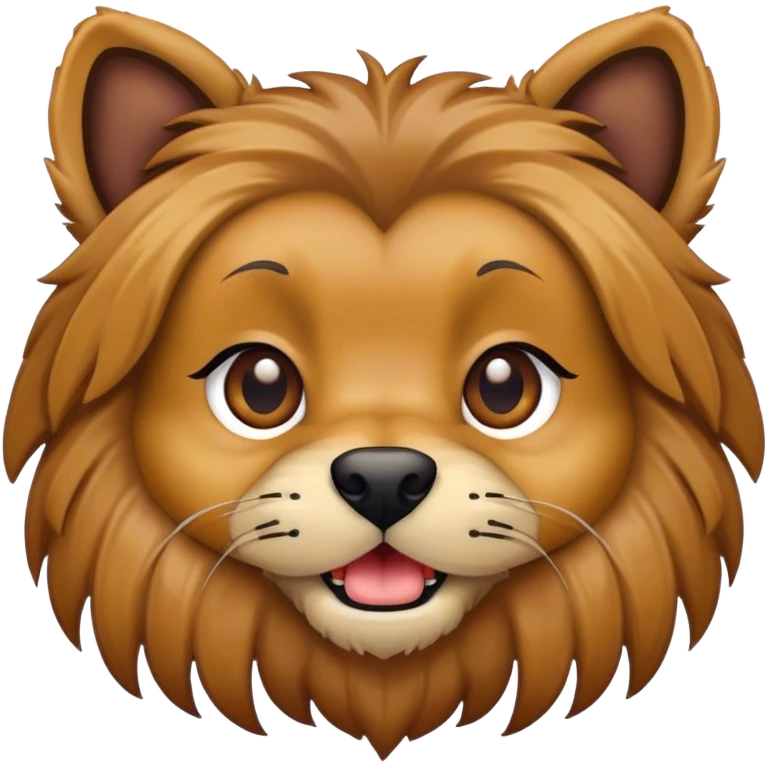 Yorkie with a lion in its mouth  emoji