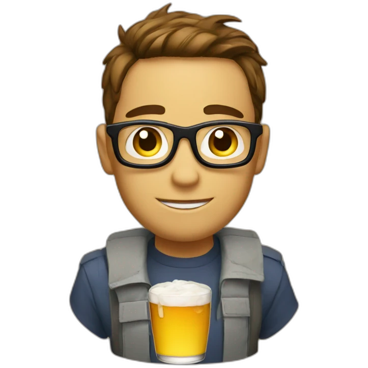 Chat avec une boisson emoji