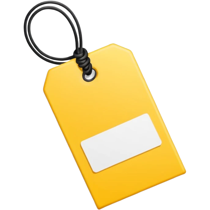  yellow Price tag emoji
