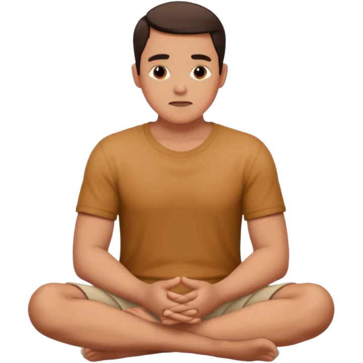 man sitting still emoji