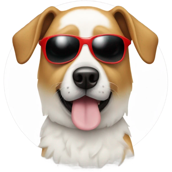 Hund mit Sonnenbrille  emoji