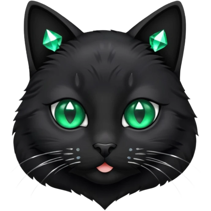 🐈‍⬛ with a small diamond  emoji