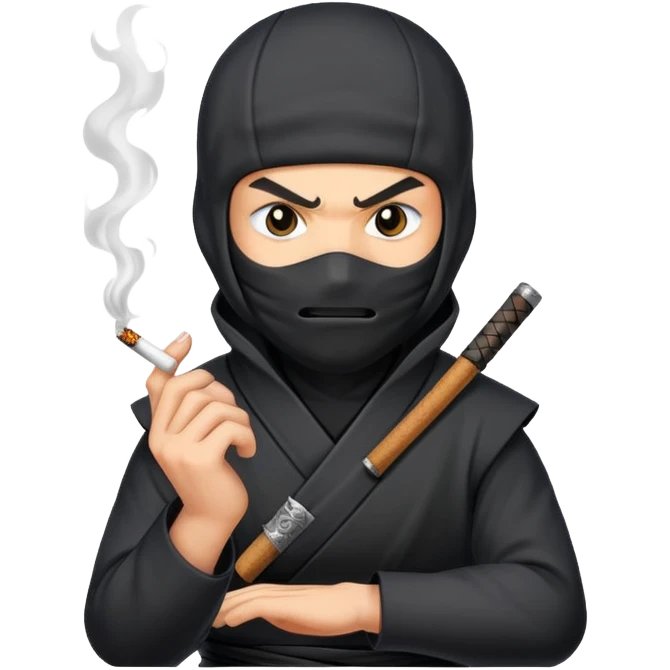 Ninja smoking  emoji