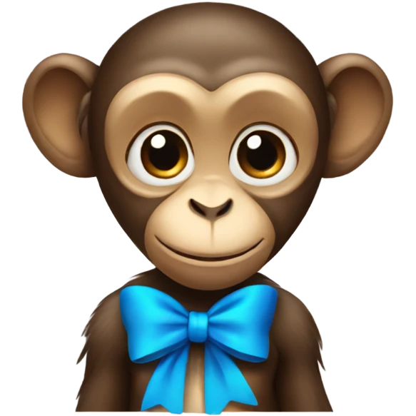 Monkey with a blue bow emoji