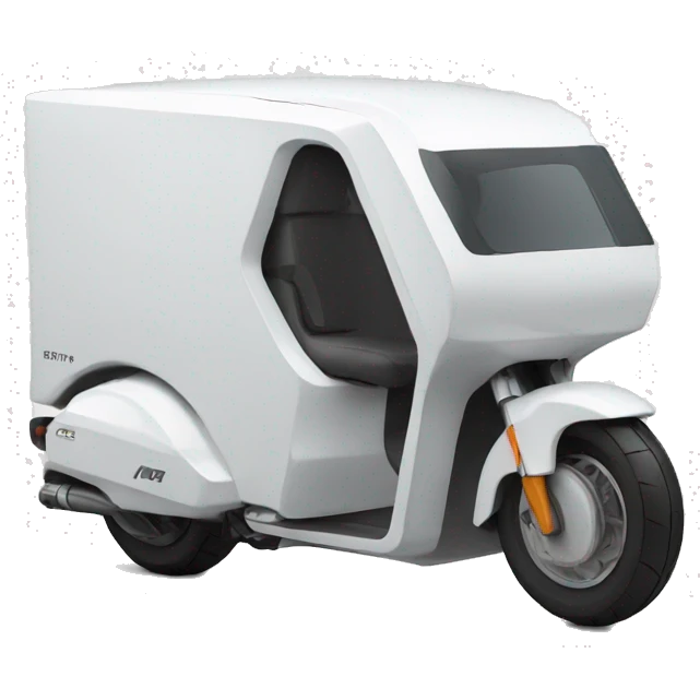 delivery moto futuristic white emoji
