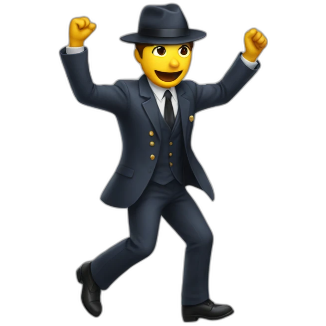 detective dancing at party emoji