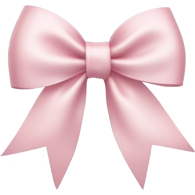 Pale pink ribbon bow  emoji