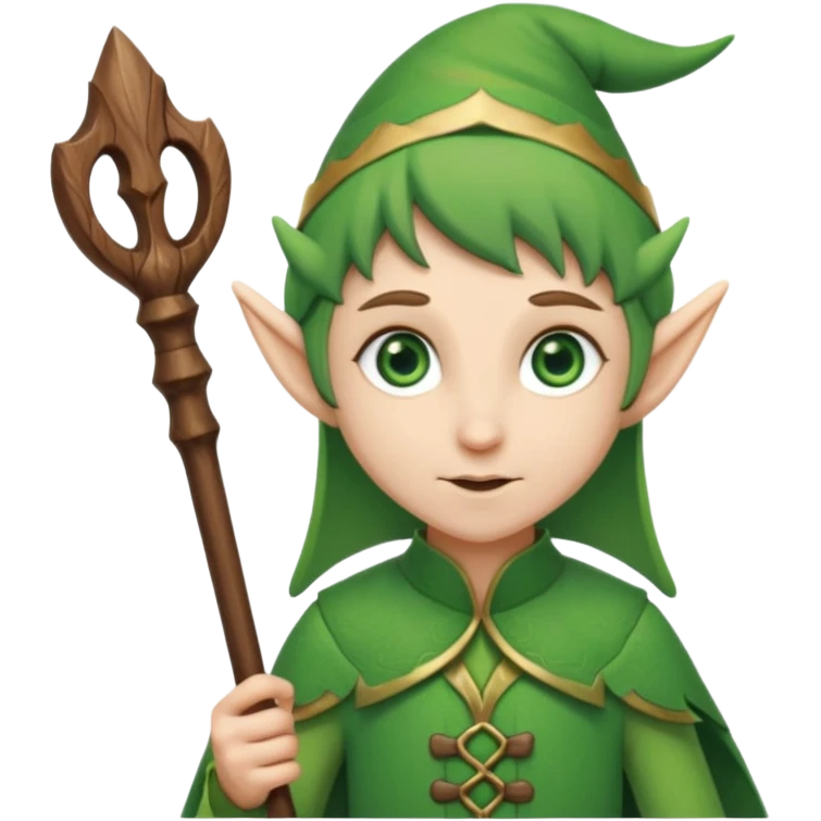 elf with staff emoji