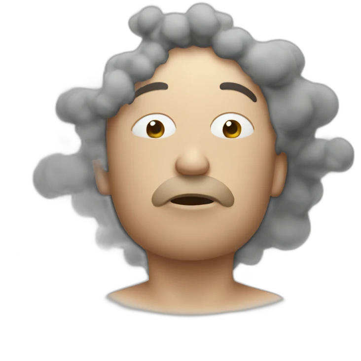 exhaling emoji