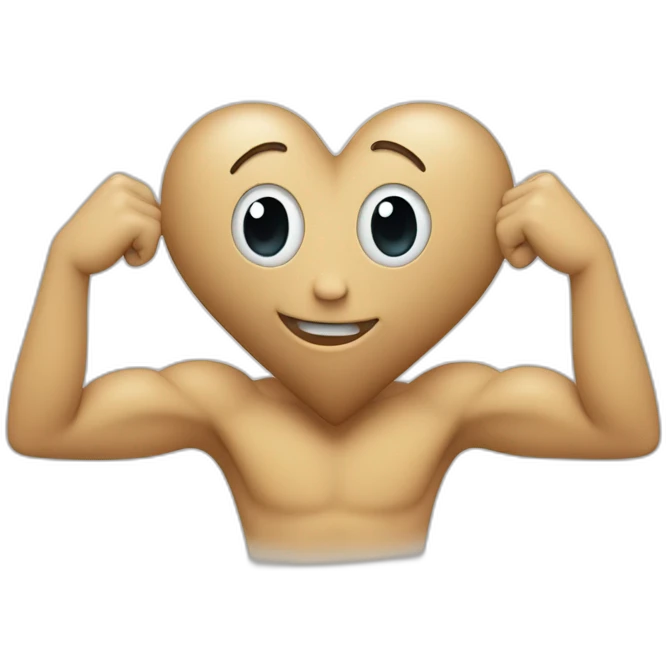 Heart-shaped face with arms and legs coming out of it and trying to hug you emoji