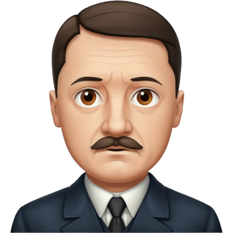 adolf hitler tiny moustache emoji