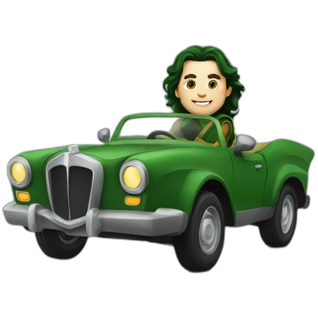 Loki en voiture emoji